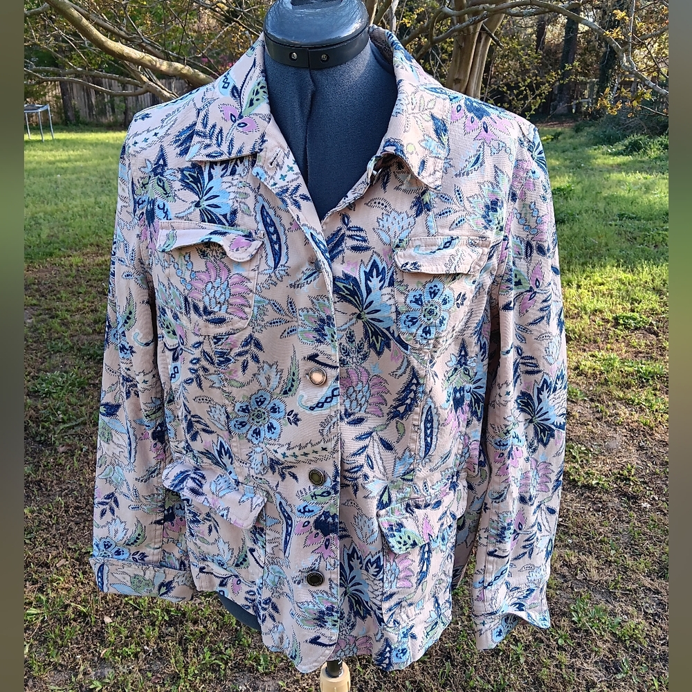 CHARTER CLUB Floral Women's Jacket L